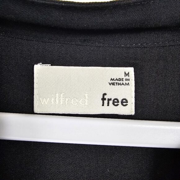 Aritzia Wilfred Free Long Sleeve Shirt Dress in Black - Size M - Picture 2 of 9